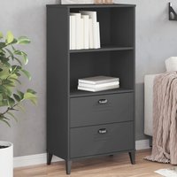 Berkfield Home Bookcase VIKEN Anthracite Grey 60x35x123 cm Engineered Wood | Size: 60 x 35 x 123 cm