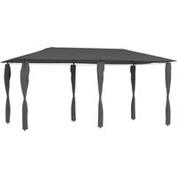 Berkfield Home Gazebo with Post Covers 3x6x2.6 m Anthracite 160 g/m ² in Black