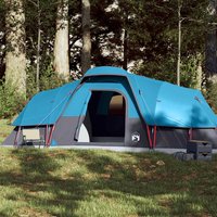Berkfield Home Family Tent Dome 11-Person Blue Waterproof