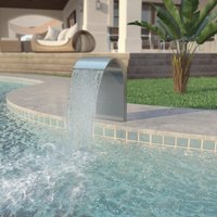 Berkfield Home Pool Fountain Stainless Steel 45x30x65 cm Silver | Size: 45 x 30 x 65 cm