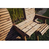 Churnet Valley Garden Furniture Ltd Valley Straight Tray - Timber - L43.5 x W46 x H4 cm - Fully Assembled in Brown