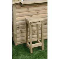 Churnet Valley Garden Furniture Ltd Garden Bar Stool - Timber - L38 x W36.5 x H80 cm in Brown