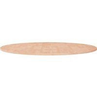 Berkfield Home Round Table Top ??90x1.5 cm Solid Wood Oak in Brown | Size: 90x1.5 cm