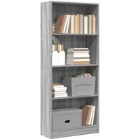 Berkfield Home Bookcase Grey Sonoma 60x24x143 cm Engineered Wood | Size: 60 x 24 x 143 cm