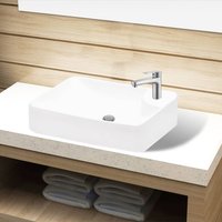 Ceramic Bathroom Sink Basin Faucet Hole
