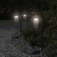 Berkfield Home Outdoor Floor Lamps 3pcs Black 60 cm Stainless Steel