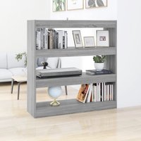 Berkfield Home Book Cabinet/Room Divider Grey Sonoma 100x30x103 cm | Size: 100 x 30 x 103 cm