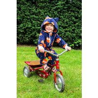 Fox In A Box Sleepy fox supersoft fleece onesie in Navy | Size: 7-8 Years