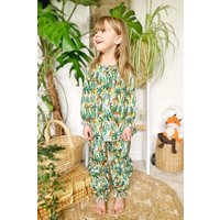 Fox In A Box Girl's Lazy Leopard Cotton Pyjama Set | Size: 4-5 Years