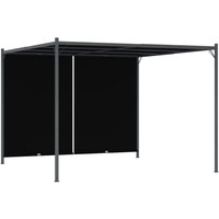 Berkfield Home Garden Pergola with Retractable Roof 3x3 m Anthracite in Black