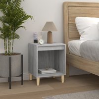 Berkfield Home Bedside Cabinet Grey Sonoma 40x35x50 cm | Size: 40 x 35 x 50 cm