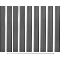 Berkfield Home Replacement Fence Boards 9 pcs WPC 170 cm Grey