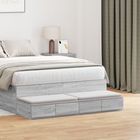 Berkfield Home Bed Drawers Grey Sonoma 120x36, 5x16, 5 cm Engineered Wood
