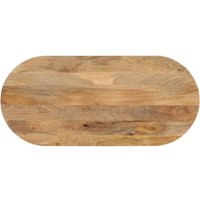 Table Top 80x40x3.8 cm Oval Solid Wood Mango