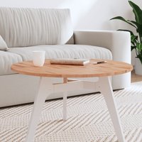 Berkfield Home Table Top Ø70x1.5 cm Round Solid Wood Beech in Brown | Size: 70x1.5 cm