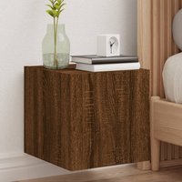 TV Wall Cabinets LED Lights 2 pcs Oak 30.5x35x30 cm