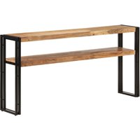 Berkfield Home Console Table 150x30x75 cm Solid Acacia Wood in Brown | Size: 150 x 30 x 75 cm