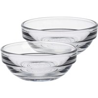 Lys Glass Stacking Bowls Kitchen Serving 6cm Pack 4