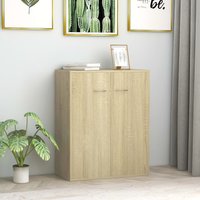 Berkfield Home Sideboard Sonoma Oak 60x30x75 cm Engineered Wood in Brown | Size: 60 x 30 x 75 cm