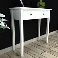 Berkfield Home Dressing Console Table with Two Drawers White