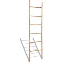 Berkfield Home Bamboo Towel Ladder with 6 Rungs in Brown