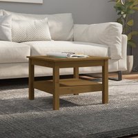 Berkfield Home Coffee Table Honey Brown 55x55x40 cm Solid Wood Pine | Size: 55 x 55 x 40 cm
