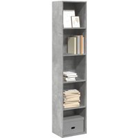 Berkfield Home Bookcase Concrete Grey 40x30x189 cm Engineered Wood | Size: 40 x 30 x 189 cm