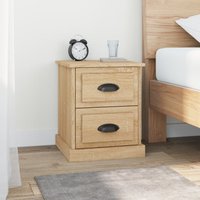 Berkfield Home Bedside Cabinets 2 pcs Sonoma Oak 39x39x47.5 cm Engineered Wood in Brown