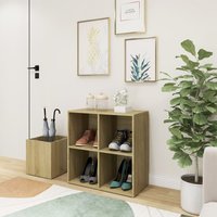 Berkfield Home Hall Shoe Cabinet Sonoma Oak 105x35.5x70 cm Engineered Wood in Brown