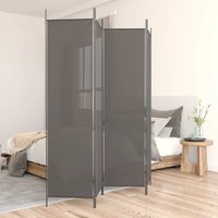 Berkfield Home 4-Panel Room Divider Anthracite 200x220 cm Fabric in Black
