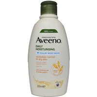 Aveeno Body Wash Daily Moisturising Yogurt 300ml Apricot Honey Normal to Dry Skin in White