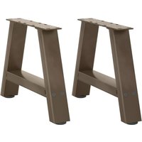 Berkfield Home Coffee Table Legs A-Shaped 2 pcs 40x(30-31) cm Steel in Black