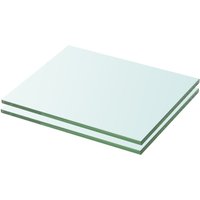 Berkfield Home Shelves 2 pcs Panel Glass Clear 20x20 cm
