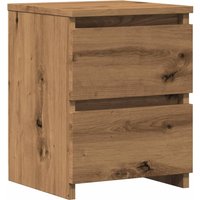 Berkfield Home Bedside Cabinet Aritisan Oak 30x30x40 cm Engineered Wood in Brown | Size: 30 x 30 x 40 cm