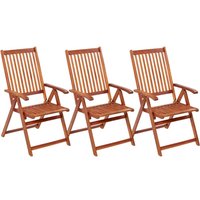 Berkfield Home Folding Garden Chairs 3 pcs Solid Acacia Wood in Brown