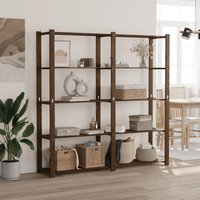 Berkfield Home 5-Tier Storage Rack Brown 170x38x170 cm Solid Wood Pine | Size: 170 x 38 x 170 cm