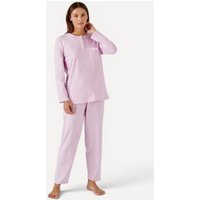 Damart Women's Cosy Pull-On Cotton Pyjamas For Comfortable Sleepwear in Pale Lilac | Size: Large