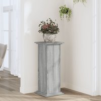 Berkfield Home Plant Stand Grey Sonoma 33x33x80 cm Engineered Wood | Size: 33 x 33 x 80 cm