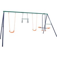 Swing Set Gymnastic Rings & 4 Seats Steel