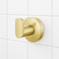 Brushed Brass Round Rob Hook Set 4 Metallic