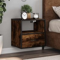 Wall mounted Bedside Cabinets 2 pcs Smoked Oak 40x31x39.5 cm