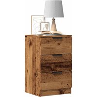 Berkfield Home Bedside Cabinets 2 pcs Old Wood 40x36x65 cm Engineered Wood in Brown | Size: 40 x 36 x 65 cm