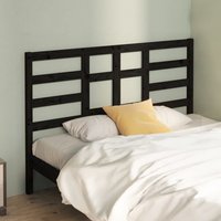 Berkfield Home Bed Headboard Black 166x4x104 cm Solid Wood Pine | Size: 166 x 4 x 104 cm