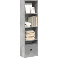 Berkfield Home Bookcase Concrete Grey 40x24x143 cm Engineered Wood | Size: 40 x 24 x 143 cm