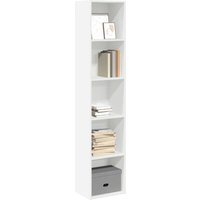 Berkfield Home Bookcase White 40x30x189 cm Engineered Wood | Size: 40 x 30 x 189 cm