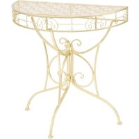 Berkfield Home Side Table Vintage Style Half Round Metal 72x36x74 cm Gold | Size: 72 x 36 x 74 cm