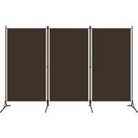 Berkfield Home 3-Panel Room Divider Brown 260x180 cm