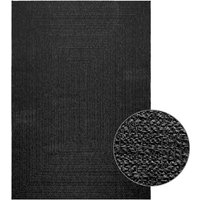 Rug ZIZUR Anthracite 160x230 cm Jute Look Indoor & Outdoor