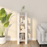 Berkfield Home Book Cabinet/Room Divider White 41x35x125 cm Solid Wood Pine | Size: 41 x 35 x 125 cm
