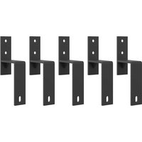 Barn Door Bypass Brackets 5 pcs Flat Rails Carbon Steel